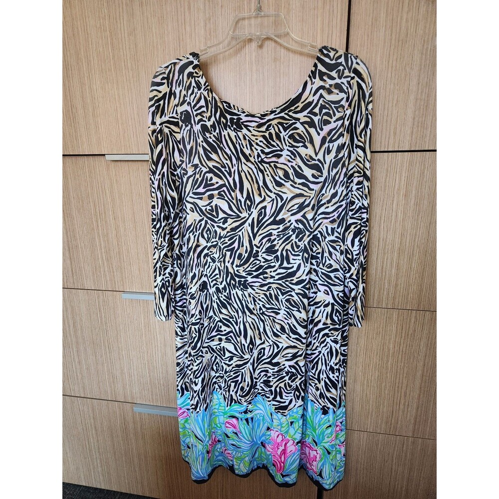 Lilly Pulitzer Ophelia Swing Dress in "Onyx Can You Zee Me Engineered" Size XL